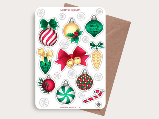 Merry Christmas sticker sheet