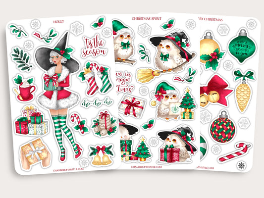 Christmas Witch mini sticker collection