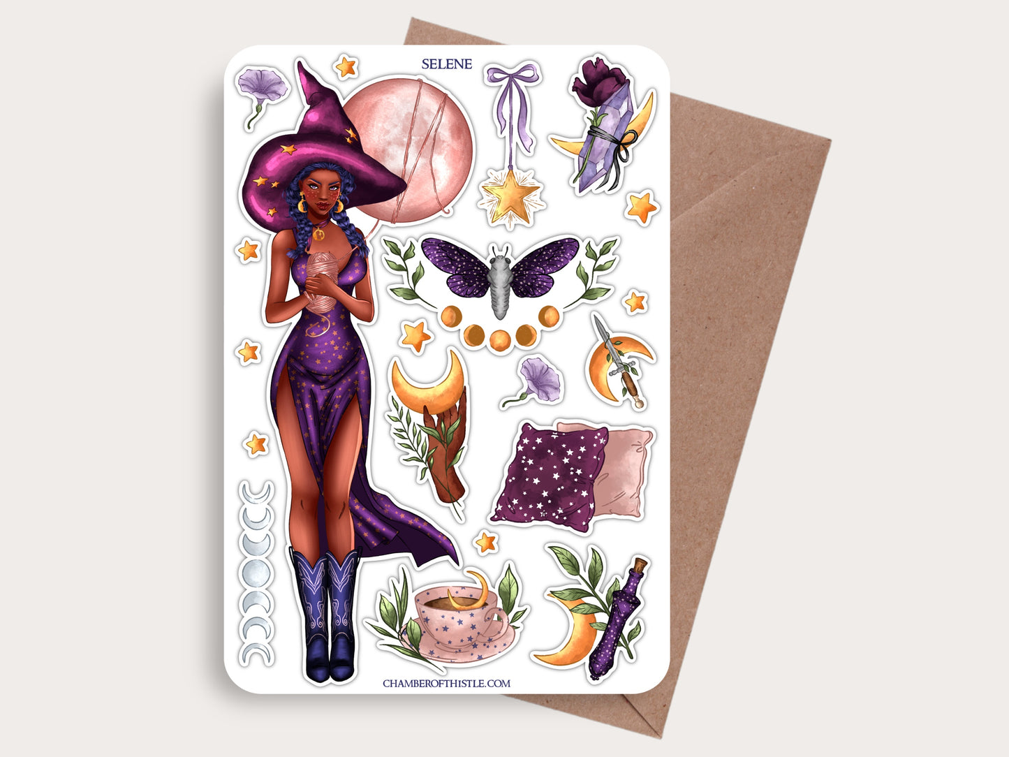 Selene sticker sheet