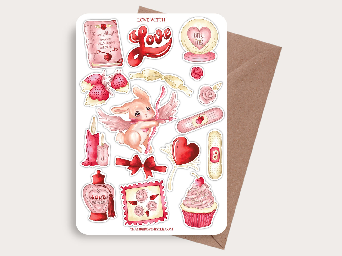 Love witch sticker sheet